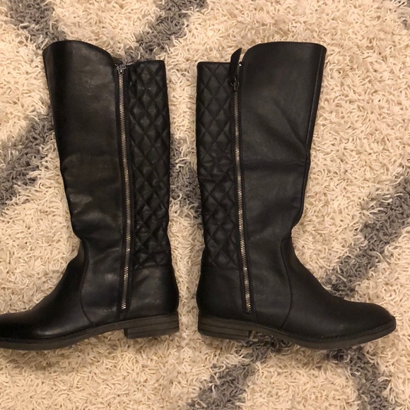 womens tall black riding boots